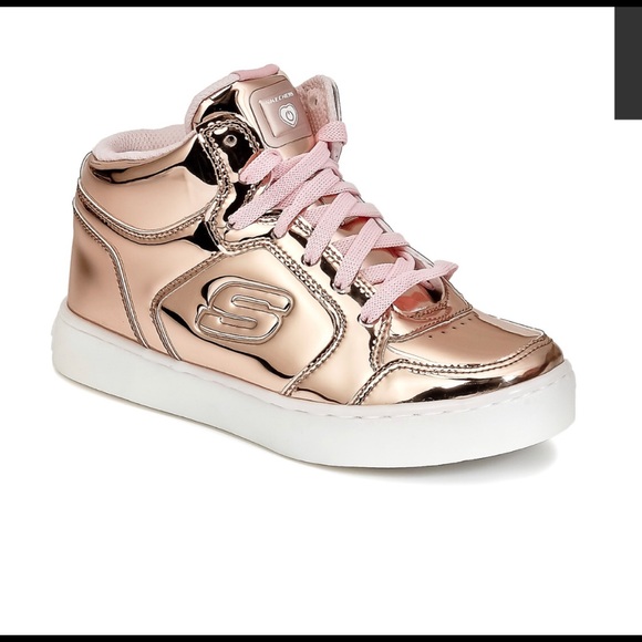 rose gold skechers energy lights